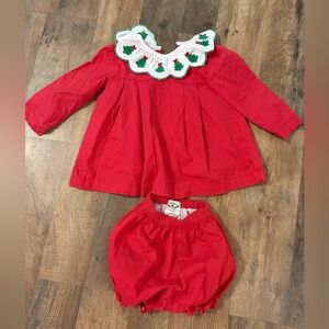 The oaks apparel 18 month Christmas bloomer set
